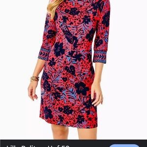 Lilly Pulitzer Vibrant Red and Blue Floral Dress